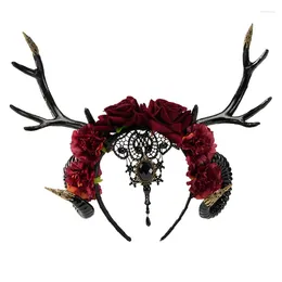 Party Supplies Gothic Christmas Antler Hair Band hjort horn prop halloween pannband retro rose huvudbonader