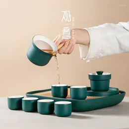 Set di tè per gli incantesimi set di tè maniglia estetica in porcellana ceramica gongfu box regalo gongfu tetera porcelana bg50ts