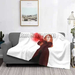 Blankets W Maximoff Sofa Blanket Printing Warm Flannel Wanda Scarlet Witch