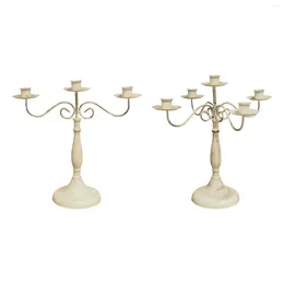 Titulares de vela Metal Candlestick Pillar Holder Candelabrum Ornament Stand para