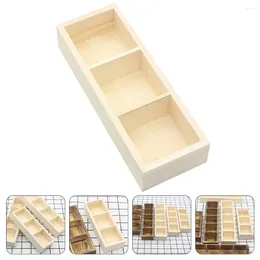 Tea Trays 2 Pcs Storage Wooden Box Drawer Organizer Cabinets Bag Desk Dispenser Holder Bags Sugar Packet Cupboard