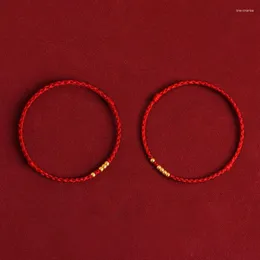 Armreif Fashion handgefertigtes Glückspaar Armbänder rot String Chinesische Stil Verstellbarer Freundschaft Schmuckzubehör Geschenke