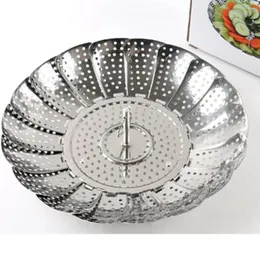 Double Boilers Lixsun 9inch Stainless Steel Steamer Basket For Food With Foldable Design