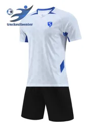 Al-Hilal Saudi Men ChildRacksuits Suit di alta qualità Sport Sport Short Short Sust Outdoor Allenamento per esterni con maniche corte e magliette sottili per asciugatura rapida