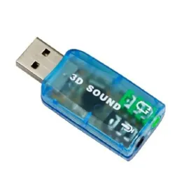 محول بطاقة صوت USB خارجي مصغرة USB إلى 3D Audio 5.1 قناة صوت ميكروفون محترف 3.5 ملم ADAPTE ADAPTE
