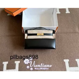 Bolsa de grife kilys de couro genuíno 7a saco mini geração de 22 cm Pochette Black Noir Box Smooth Chide Gold Filelelle