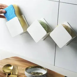 Küche Aufbewahrung Wandmontierter Schwamm Rack Spüle Spüle Stoff trocknen moderne minimalistische nicht perforierte Racks langlebig