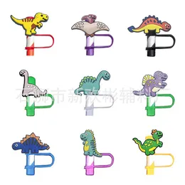 10mm Dinosaur household reusable straw dust stopper accessory party straw cap