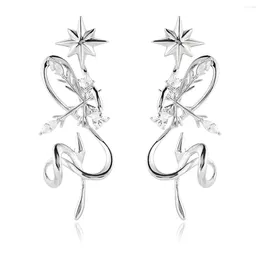 Dangle Ohrringe Haike S925 Sterling Silber Original Snowy Star Wish Earpin A zwei tragen exquisite modische elegante Mädchen 2024 Frau