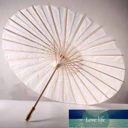 Ślub ślubny parasole białe papierowe parasole kosmetyki chińskie mini rzemieślnicze parasol najwyższej jakości