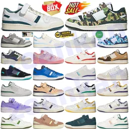 SCARPE 84 SNEAKER x forum addestratori bassi camo anniversario 30th bianco gum argento verde ciotto da donna blu ramo di casa marrone caramella caramella rossa rosa uova blu navy