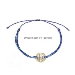 Charm Bracelets Charme Armbänder Original handgefertigter Wachsfaden gewebtes Kaktusarmband Mtilayer Freundschaft String Farbe für Frauen DHTWA