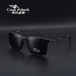 Cook Shark polarized sunglasses mens womens UV protection driving special colorchanging glasses trend personality 240511