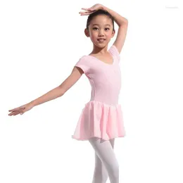 Abbigliamento per bambini ragazze a maniche corte in cotone abiti da ballo di cotone ginnastico siamese gonna da balletto costume drop drop dhzag dhzag