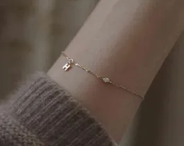 New Zhemei S925 стерлинговый стернгевый Helt Latd Small Diamond Bracelet Женский циркон мини -простой темперамент универсальный тонкая рука Orn8929779