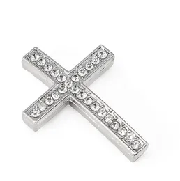 Tsunshine -Komponenten Metallanschluss Perle Shamballa Armband Silber Farbe Weiß klares Kristalleinlay für DIY -Schmuck Making1168629