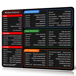 マウスパッドリストエクスエクスショートカットマウスパッドスモールオフィスソフトウェアエクセルマウスパッド滑らかな布アンチスリップゴムベースとホームコンピューターに適したラップトップJ2405