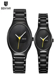 Benyar Coppia Orologio Watch Waterproof Full Fashion Fashion Men Watchs Top Brand Branch Business Luxury Quartz Watch Clock9811249