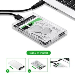 RECOLA HDD Disco rigido USB 3.0 SATA ESTERNO ESTERNO SSD SSD SCABILE SCENDIO CASO TRANSARETTO CASE ER DRIVE DELLA DISEGNA DELLA NETTRO DRIV OTY2R