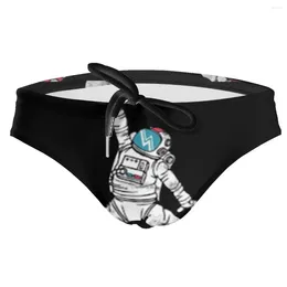 Underpants 2024 Nuevo Universo De Dibujos Animados Divertido Casual Moda Disparando Planeta Men's Drawstring Sport Swimsuit