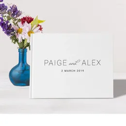 Zapasy imprezowe personalizuj nowoczesne wesele Księgę gości krajobraz biały kolorowe kolory Baby Shower Dostępne stoisko z okazji urodzin