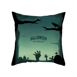 Pillow Home Decor Cover Halloween Copertura in poliestere vintage di divano sedile di sedile 45x45cm Funda de Almohada