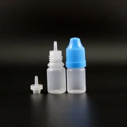 Lote 100 pcs 3 ml de gotas de conta -gotas de plástico com tampas seguras à prova de crianças, as dicas de vapor podem ser espremidas para e cig tem um bico longo xapok wwmhn