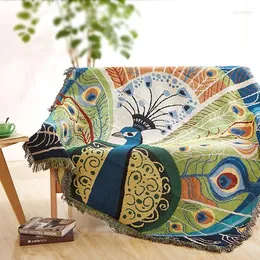 Coperte soggiorno dipinto di divano arte del divano asciugamano di cotone tappetino nazionale decorazione camera da letto spessa coperta jacquard