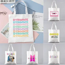 Shoppingväskor bolsa compa sac cabas återanvändbara bolsas ekologicas tissu dynamit väska shoppare canvas bomull