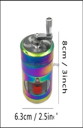 Inne palenie aesories Ręczne korba Rainbow Colorf Colorf CHOLE CYNC METAL METAL HINRIND 6M 4 Warstwy suchy Grinde2774155