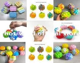 Çok Stil Oyuncaklar 3D Top Partisi Aydınlık Antistress Duyusal Squeeze Squishy Pinchy Toy Anksiyete Rölyefi Çocuklar İçin Yetişkinler 5959741