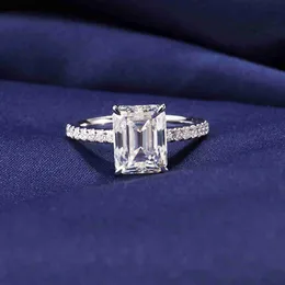 Grossistpris Kvinnor fin smycken ring 925 Sterling Silver Moissanite