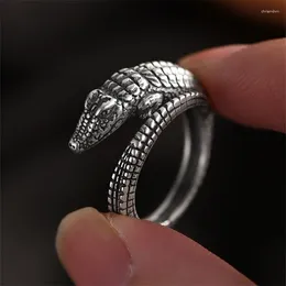 Кластерные кольца винтажное крокодиловое кольцо для ювелирных украшений мужской