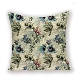 Pillow Spring Decorative S Covers Floral Case Vintage 45 X Farmhouse Home Decor Kissen Linen