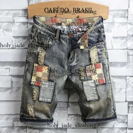 Designer di jeans viola jeans corti jeans viola corti qnpqyx maschile strappati corti jeans marchio abbigliamento bermuda cotone pantaloncini di denim traspirante 815