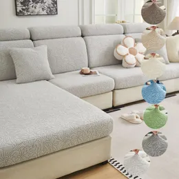 Tampas de cadeira Flor Flor Jacquard Polar Fleece Sofá Cover Four Seasons for Living Room Slipcovers