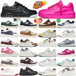 Designerschuhe Sneaker Trainer Schuh ein Herren Womens Pink Sneaker Stud schwarzer Top weiß graues lila braun hellgrün blau rot rosa splitter yello f1ev#