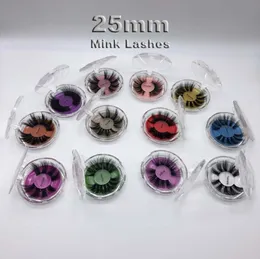 25mm long 3D mink eyelashes 4D 6D 5D large mink eyelashes false eyelashes 12 sets 6153396