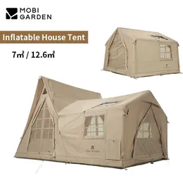 Палатки и укрытия Mobi Garden Outdoor Camping Air Tent 7/12,6 Cloud 7 Portable Portable Complete Family Family Winter Cabin 4q240511