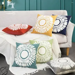 Poduszka etniczna bohemijska kwiatowa bawełniana haft haftowa poduszka grube dekoracyjna sofa okładka na salon kanapa do rzucania poduszki