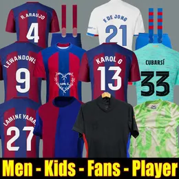 Lewandowskiサッカージャージ24 25 Karol G Pedri Gavi R. Araujo Ferran Raphinha 2023 2024 F. de Jong Camiseta de Football Shit