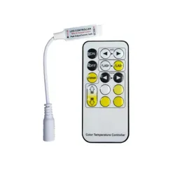 Mini 15 клавиш Dimmer Controller Два провода RF Remote для одноцветной неоновой трубки и COB 2835 5050 5730 Светодиодная полоска Light DC5-24V
