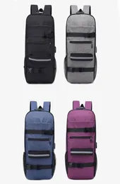 Outdoor Bags Skateboard Backpack Bag Antitheft Password Lock USB Charging Shoulder Men Women Leisure Travel Computer Longboard9605160