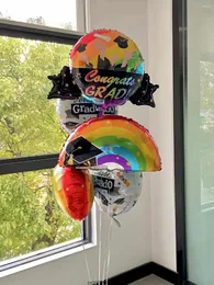 Dekoracja imprezy Balony 4D Foil Foil Globos 2024 Bachelor Cap Grad Gratulacje dla dzieci