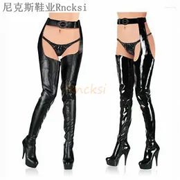 Boots 15CM Sexy Super High Heel And Waist Platform Dance Over The Knee Long Nightclub Performance Waterproof Round Toe PU