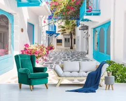 Sfondi personalizzati 3D sfondi murale Grecia santorini ama la camera da letto del salotto marino Peint Point Wall Paper1807825