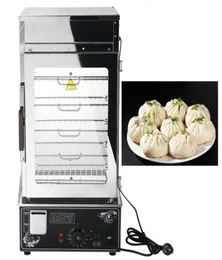 Paslanmaz Çelik Elektrikli Vapur Ekmek Makinesi Temperli Cam Ticari Çörek Kafa Kafası Gıda Buharda pişirilmiş Ekmek Makinesi4900364