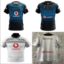 Rugby tröjor 2022 fiji engelska fotboll tröja hem/bort tröja fiji blå vit