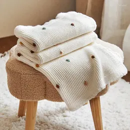 Одеяла Junwell Nodic хлопковой бросок одеяло Симпатичные вязаные клетки дивана для детей летняя осень для детей летнее