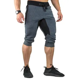 Verão masculino casual shorts de algodão que executa trepadeiras de moletom Sortpants Sport Sport Mesh abaixo do joelho 34 Gym 240513